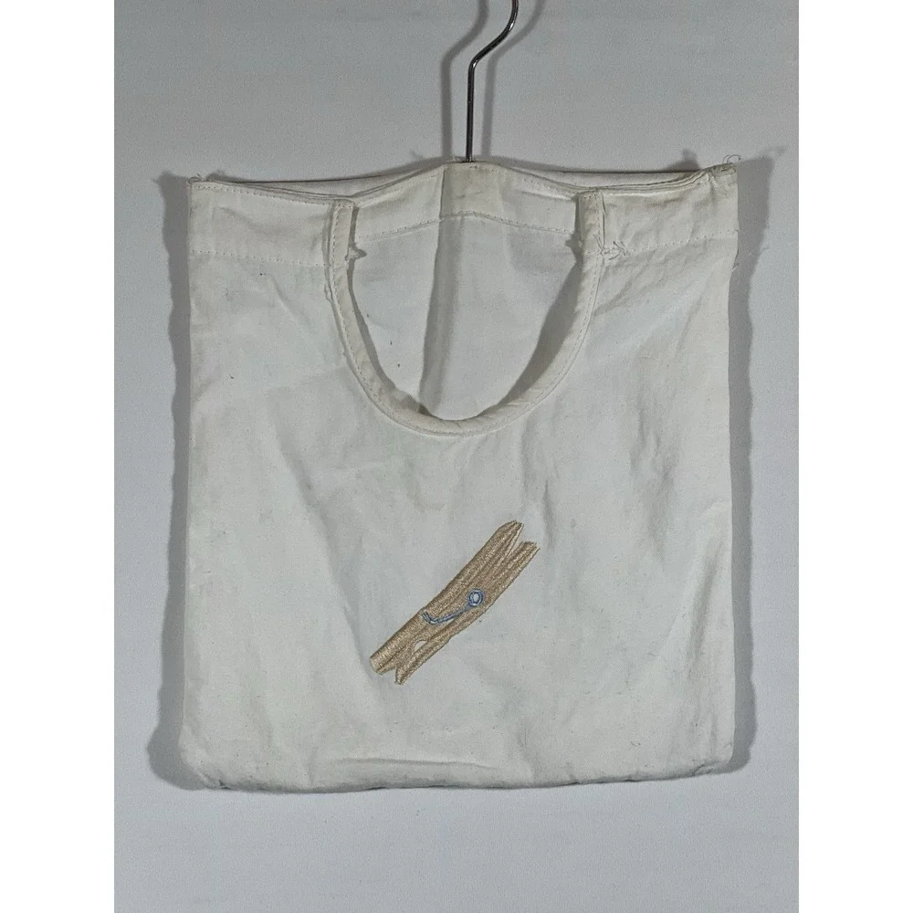Whitmor Clothespin Bag Vintage Embroidered Cottagecore Farmhouse Laundry